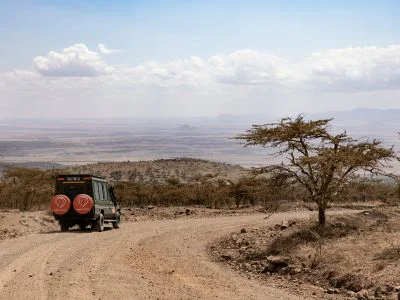 TourCompass-bil på safari