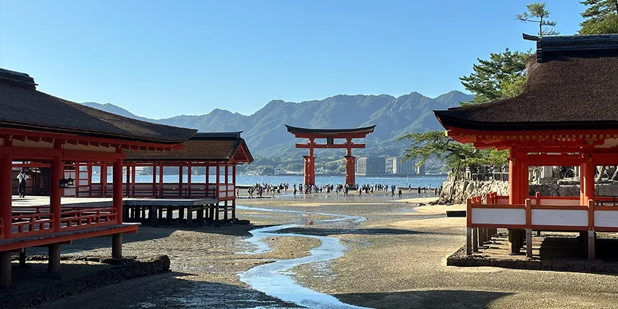 Lavvann på Miyajima-øya.