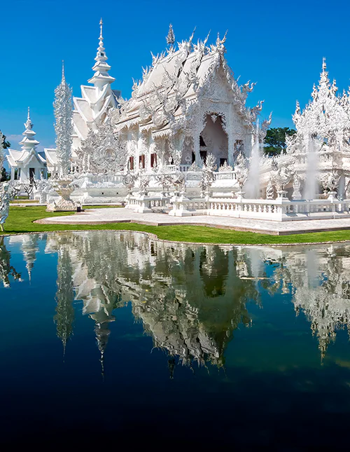 Det hvite tempelet i Chiang Rai, Thailand.