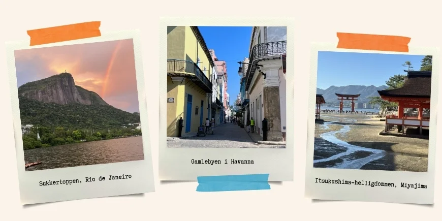 Tre kvinners favorittsteder: Rio de Janeiro, Havana, Miyajima-øya